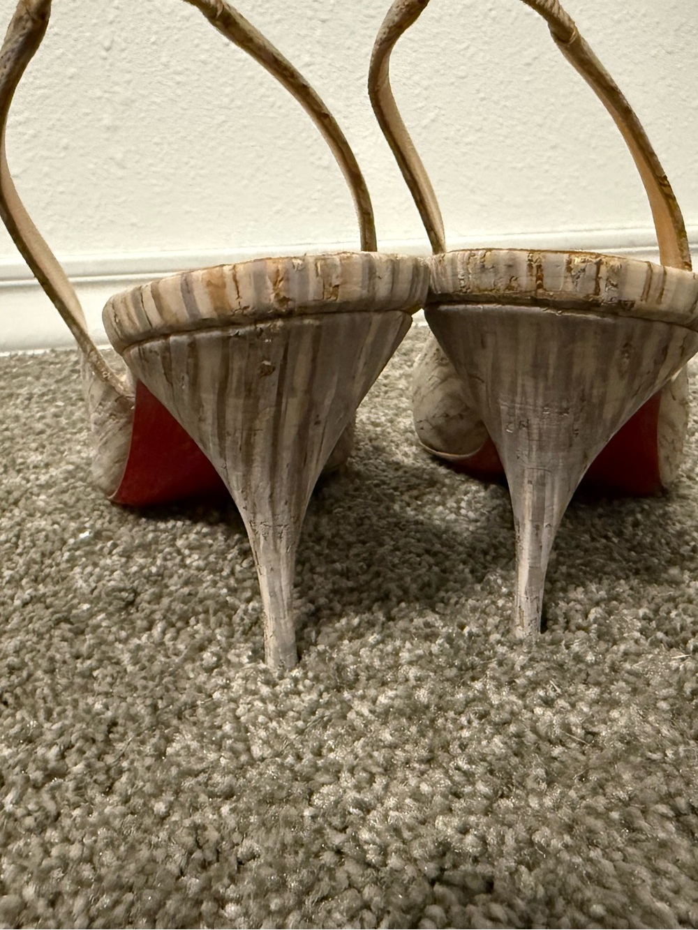 christian louboutin clare naturalle sling backs - Picture 6 of 16